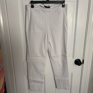 Harve Benard White Straight-Leg Pull-On Pants
